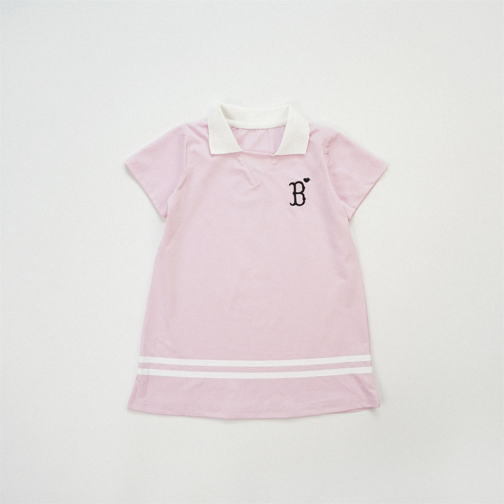 兒童女童純棉刺繡Polo連衣裙 (90-150碼)-細節圖5