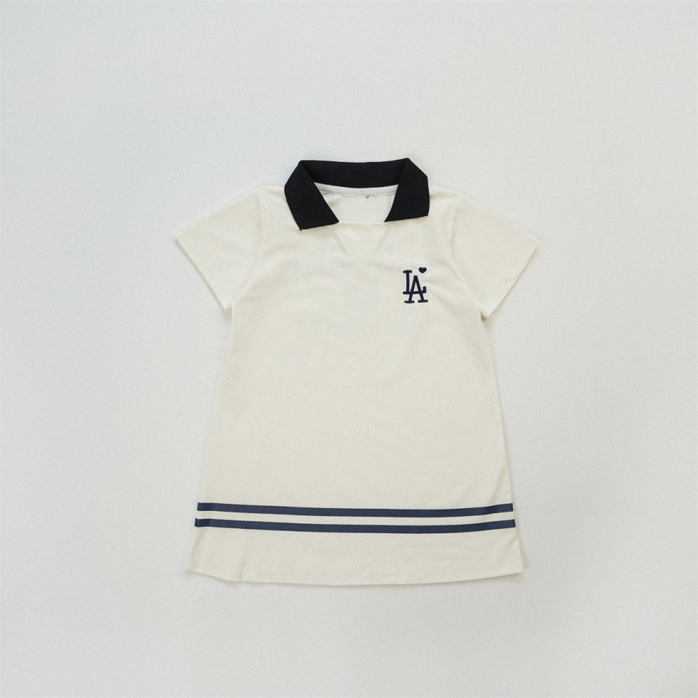 兒童女童純棉刺繡Polo連衣裙 (90-150碼)-細節圖7