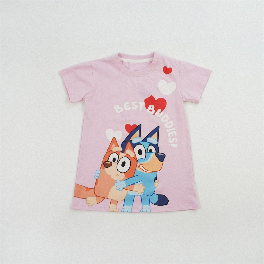 兒童日系甜美印花短袖連衣裙 (90-150碼)-細節圖5