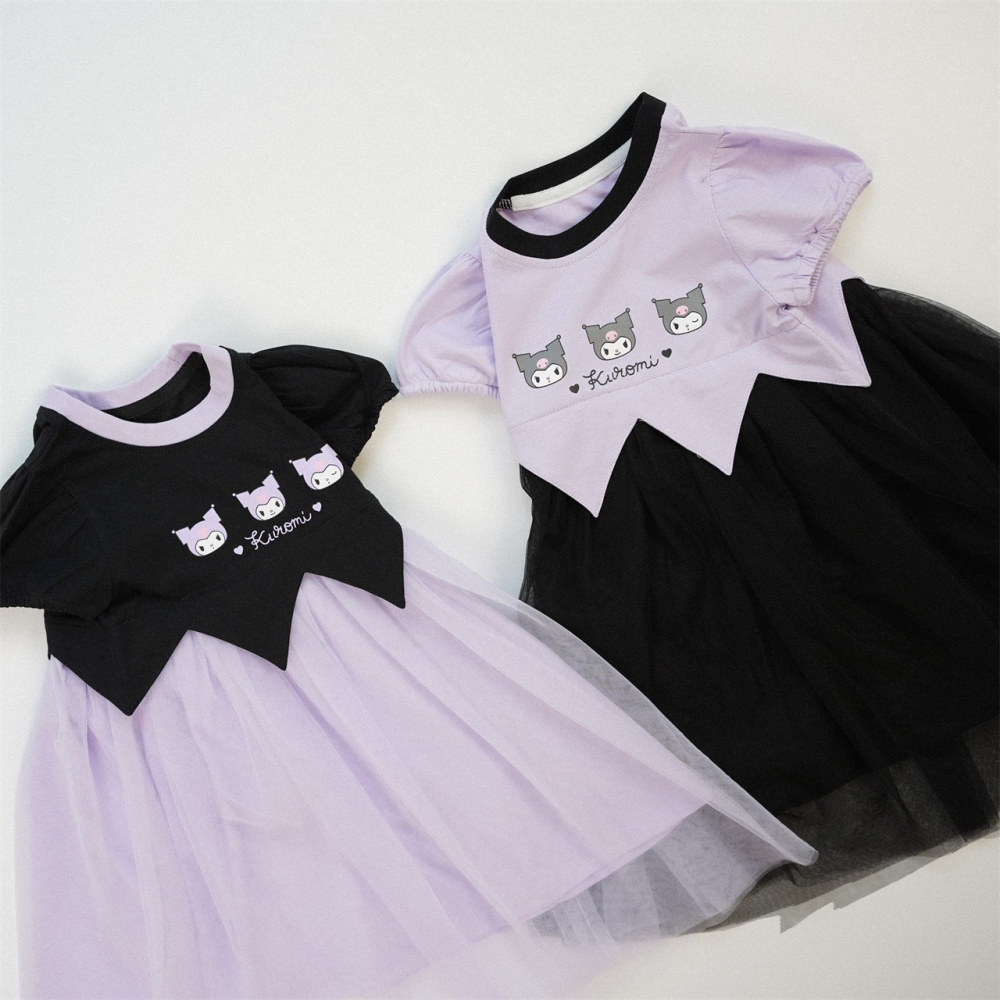 兒童拼接卡通短袖純棉連衣裙 (90-150碼)-細節圖3