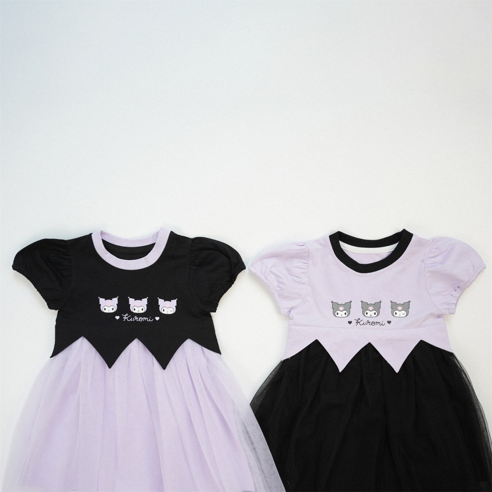 兒童拼接卡通短袖純棉連衣裙 (90-150碼)-細節圖4