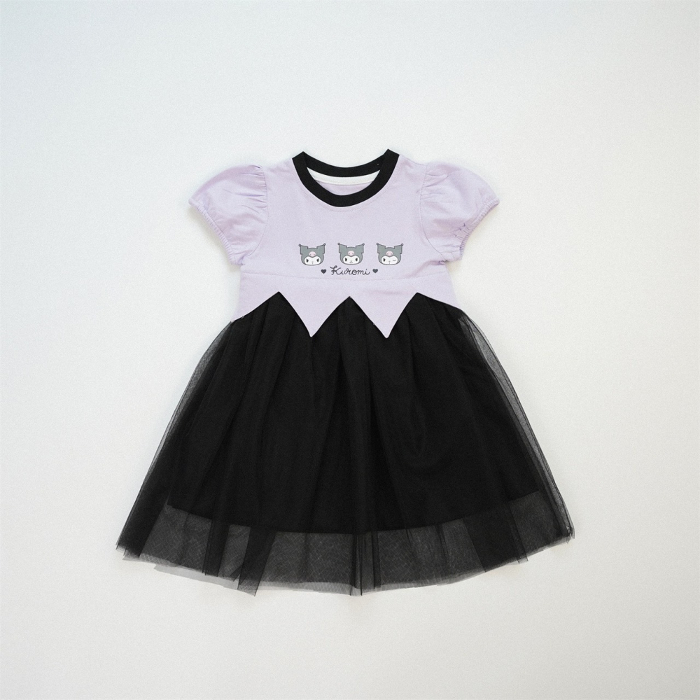 兒童拼接卡通短袖純棉連衣裙 (90-150碼)-細節圖5