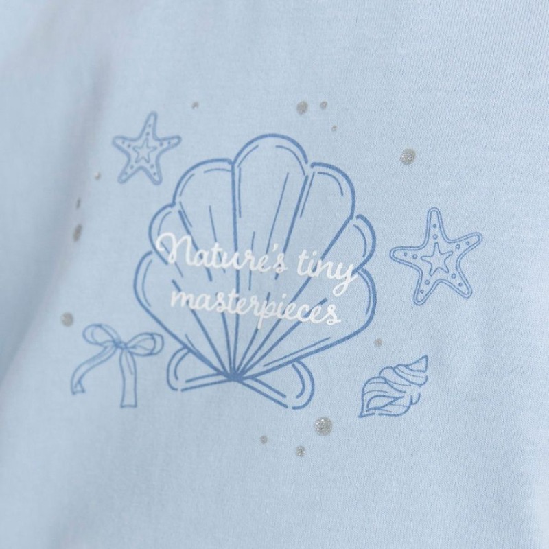 0405-日本童裝 Branshes荷葉袖棉質短袖T 80-130cm-細節圖5