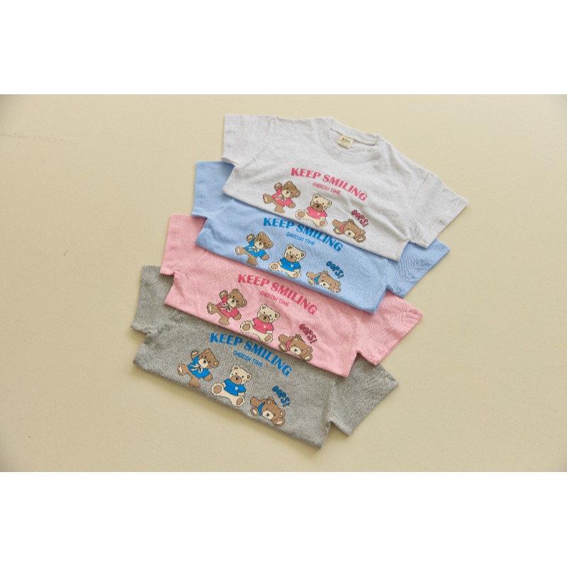 0405-韓國童裝 橘子媽媽 小熊日常短袖 (5-15號)-細節圖3
