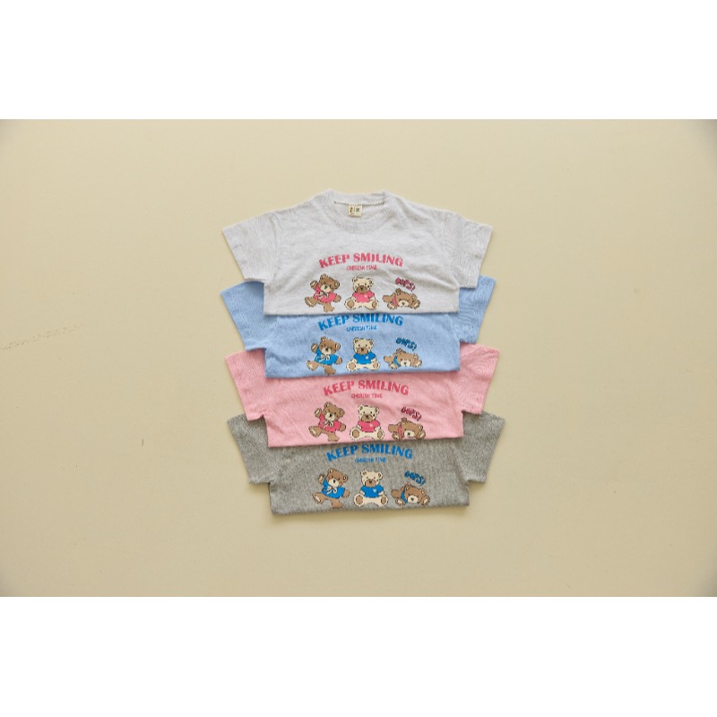 0405-韓國童裝 橘子媽媽 小熊日常短袖 (5-15號)-細節圖4