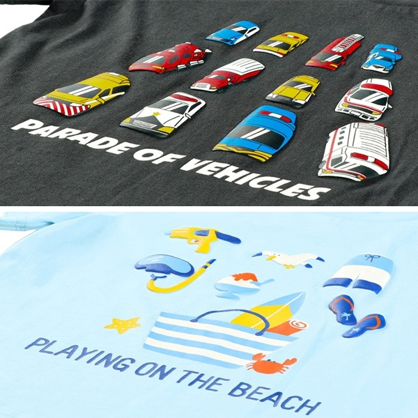 0405-日本童裝 童趣冒險系列發泡印花短袖T恤 100-130cm-細節圖2