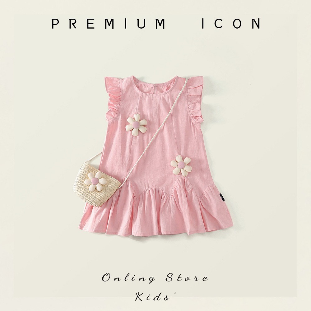 PREMIUM ICON 女童夏季夢幻粉漾無袖公主洋裝(帶包包)-規格圖9
