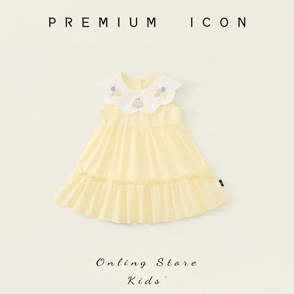 PREMIUM ICON 女童夏季甜美翻領背心公主洋裝-規格圖8