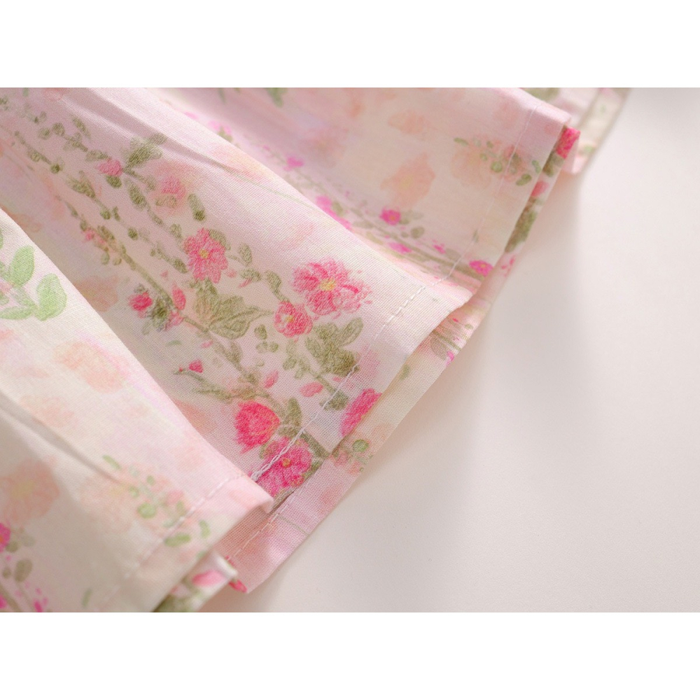 PREMIUM ICON 女童夏季田園碎花掛脖甜心公主洋裝-細節圖7