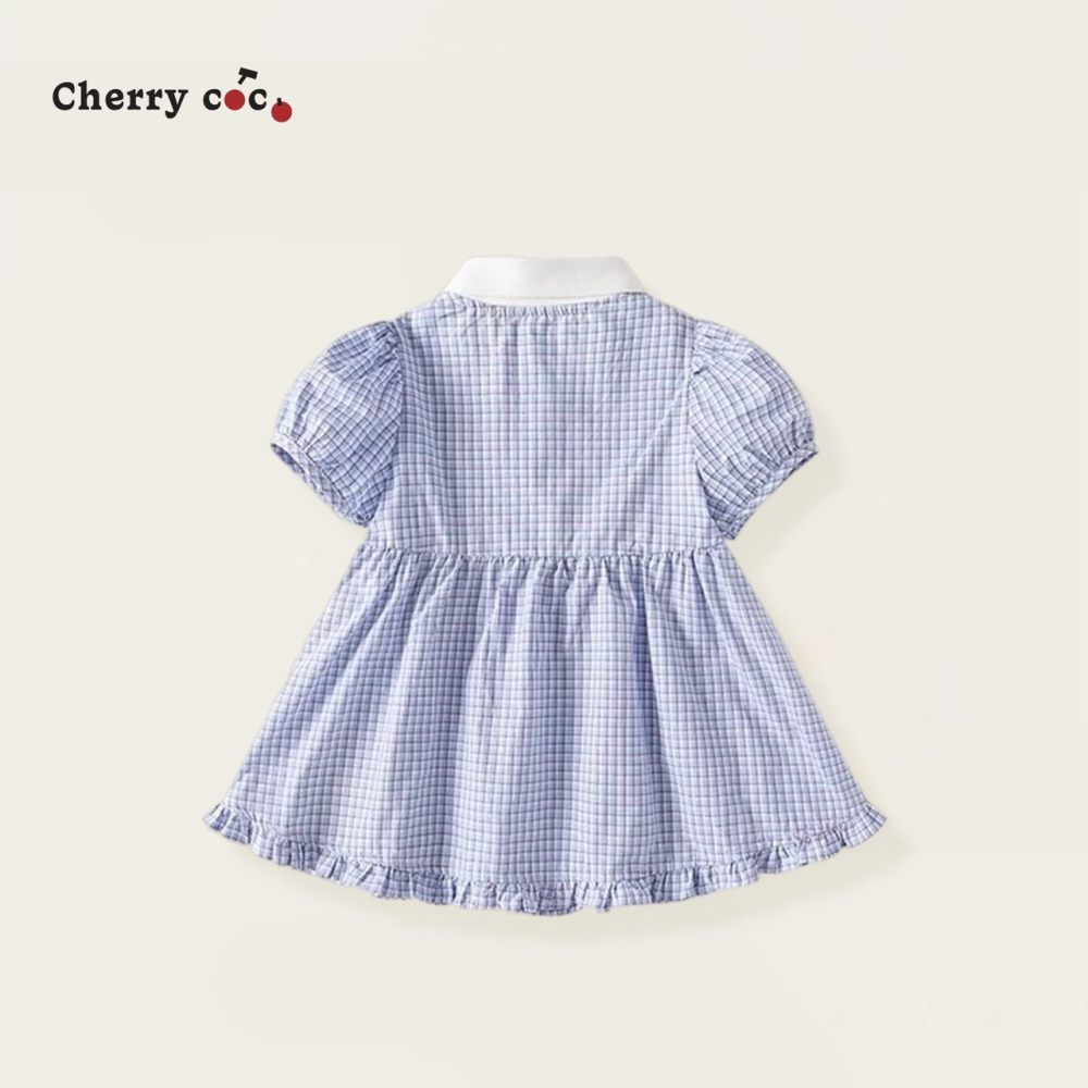 CHERRYCOCO風甜心學院氣質翻領公主裙-細節圖2