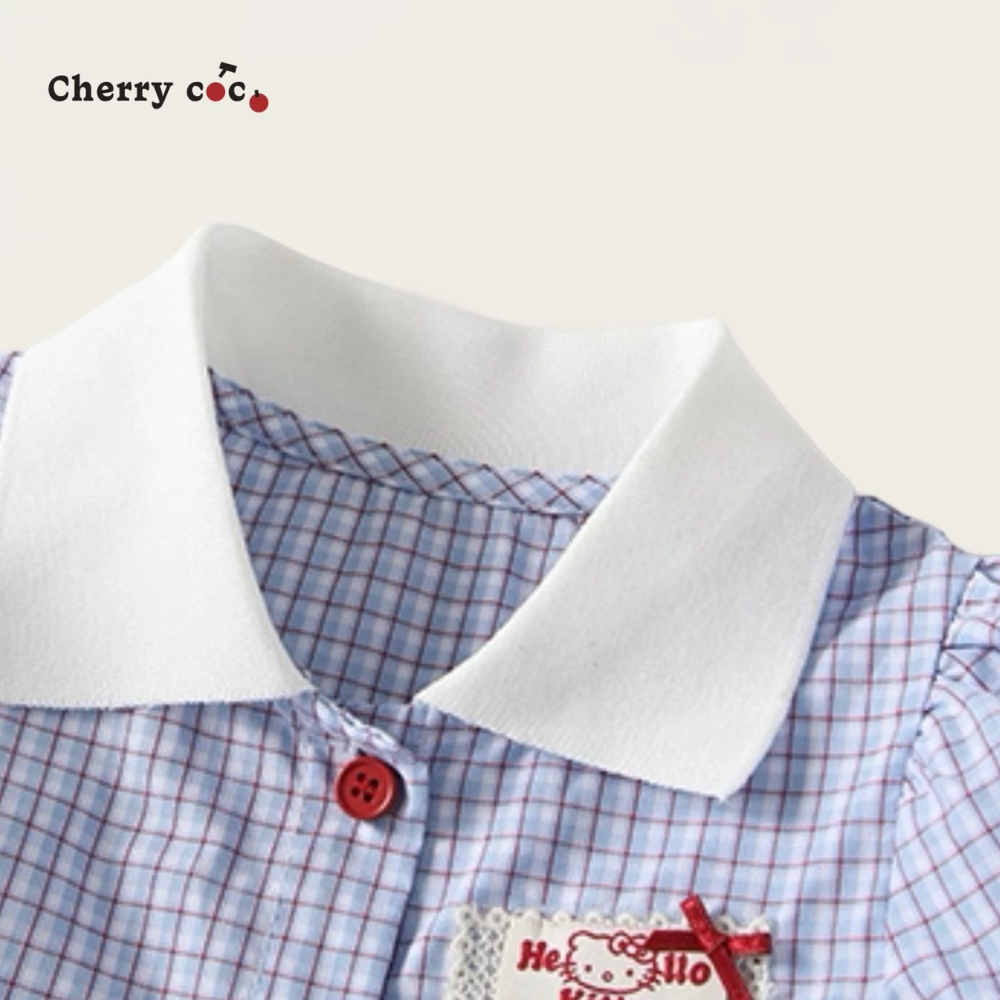 CHERRYCOCO風甜心學院氣質翻領公主裙-細節圖3