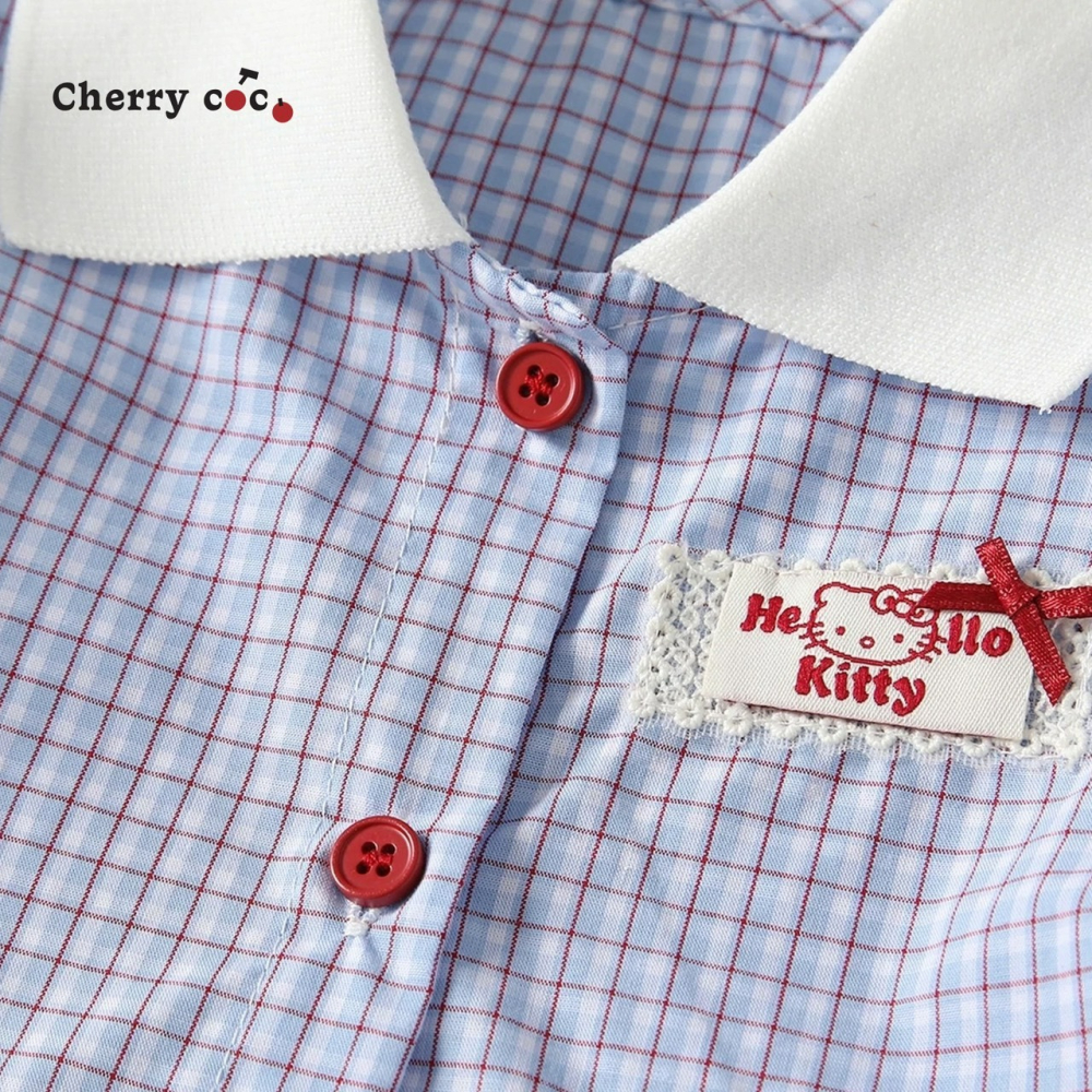CHERRYCOCO風甜心學院氣質翻領公主裙-細節圖4