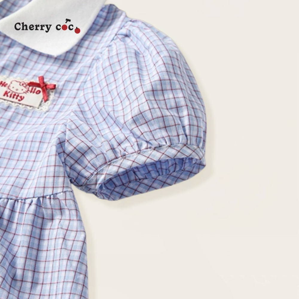 CHERRYCOCO風甜心學院氣質翻領公主裙-細節圖5