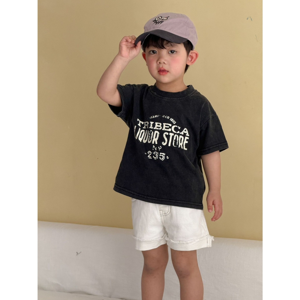 兒童夏日兄弟姊妹懷舊短袖上衣/連身裙-細節圖7