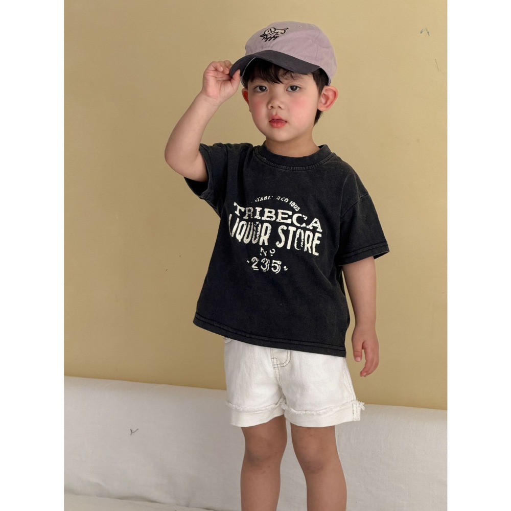 兒童夏日兄弟姊妹懷舊短袖上衣/連身裙-規格圖8