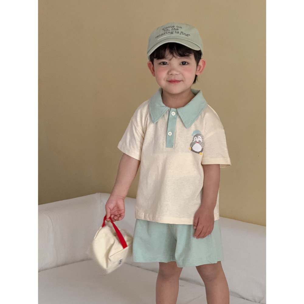 兒童夏日兄弟姊妹企鵝Polo衫套裝-規格圖8
