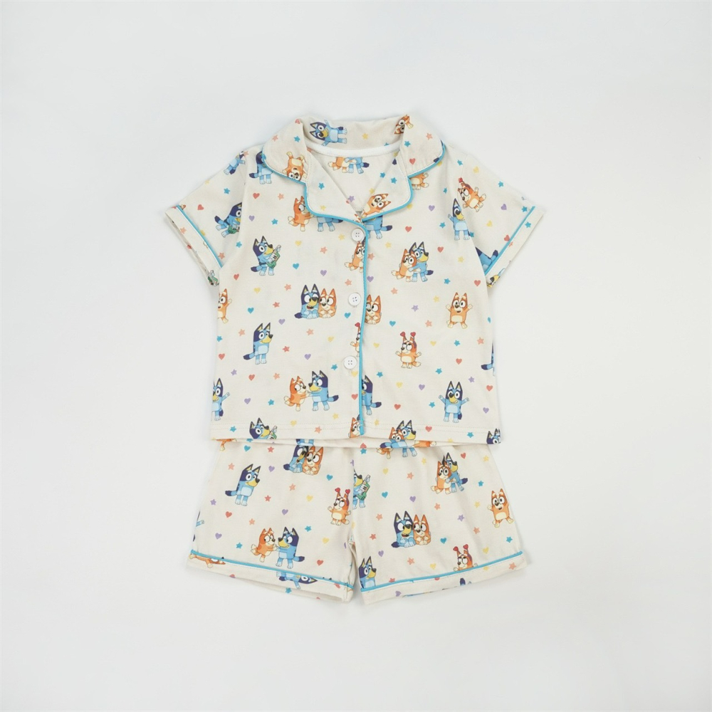 兒童夏季卡通滿版居家服兄妹套裝-細節圖6
