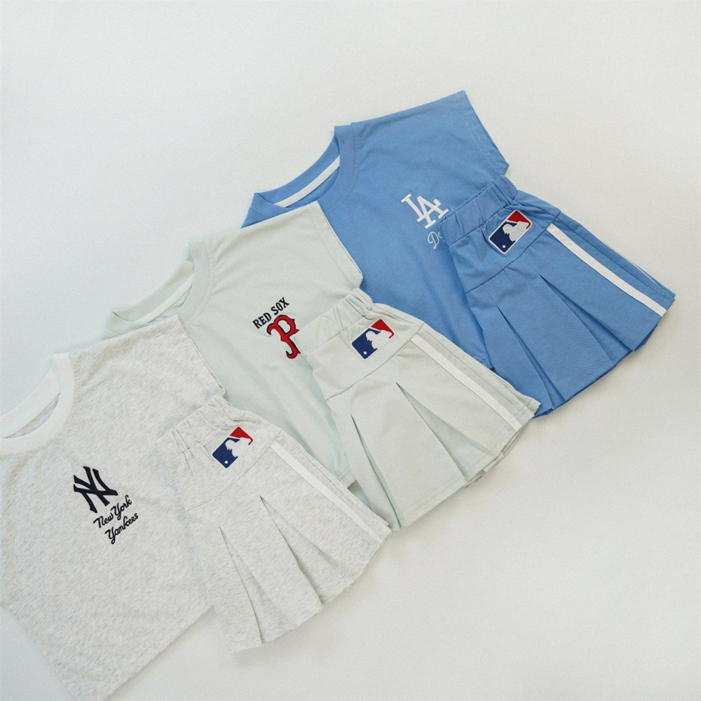 女童夏季刺繡字母休閒短裙套裝-細節圖4