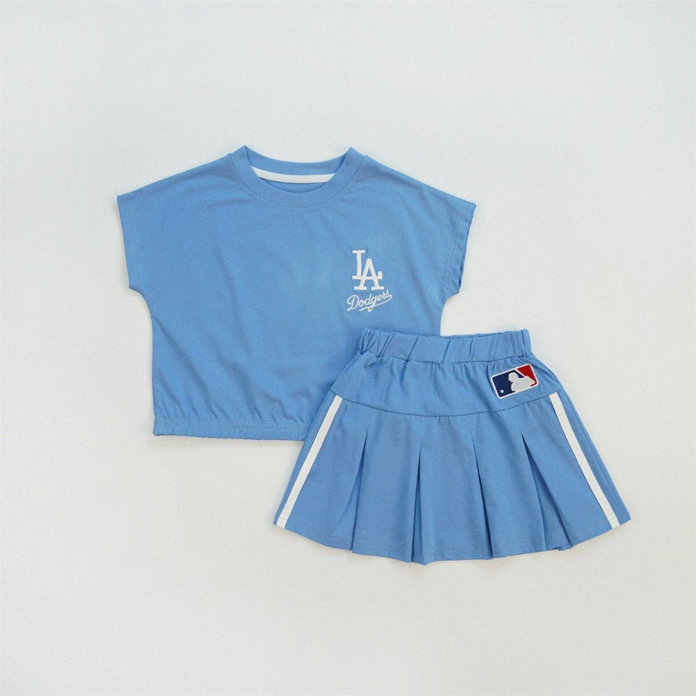 女童夏季刺繡字母休閒短裙套裝-規格圖8