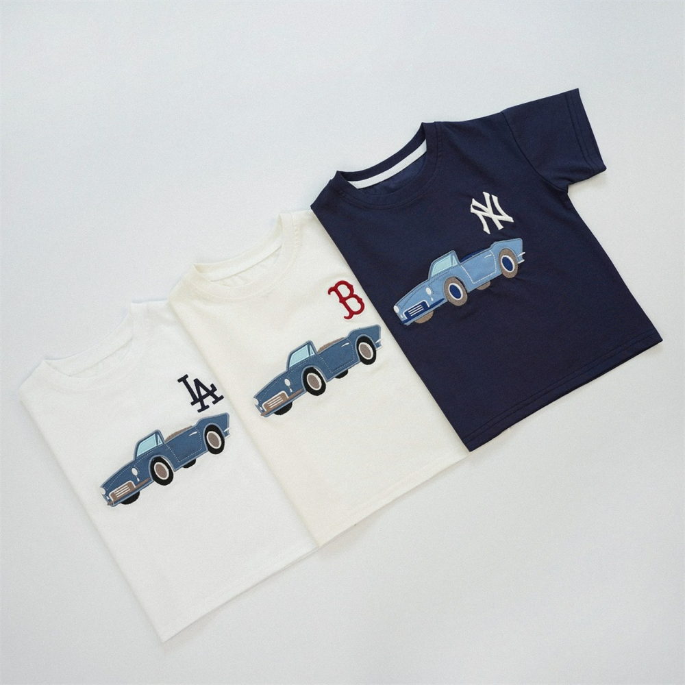 男童夏季刺繡字母汽車上衣-細節圖4