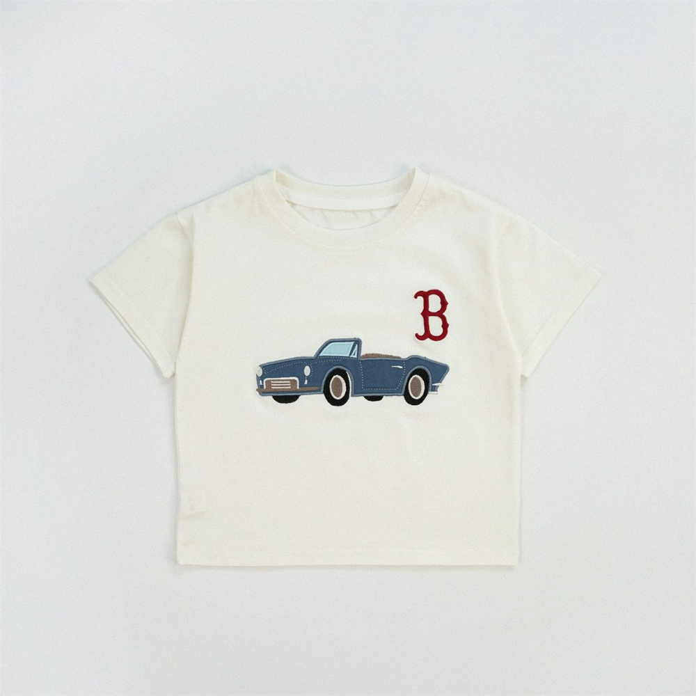 男童夏季刺繡字母汽車上衣-細節圖5