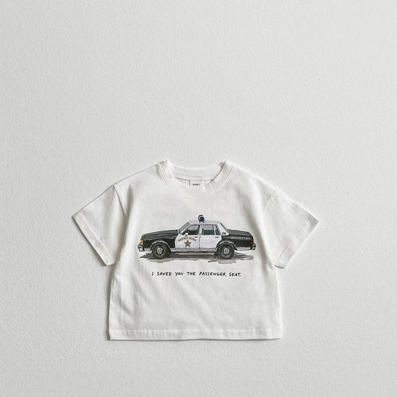 男童夏季工程車印花短袖上衣-規格圖6