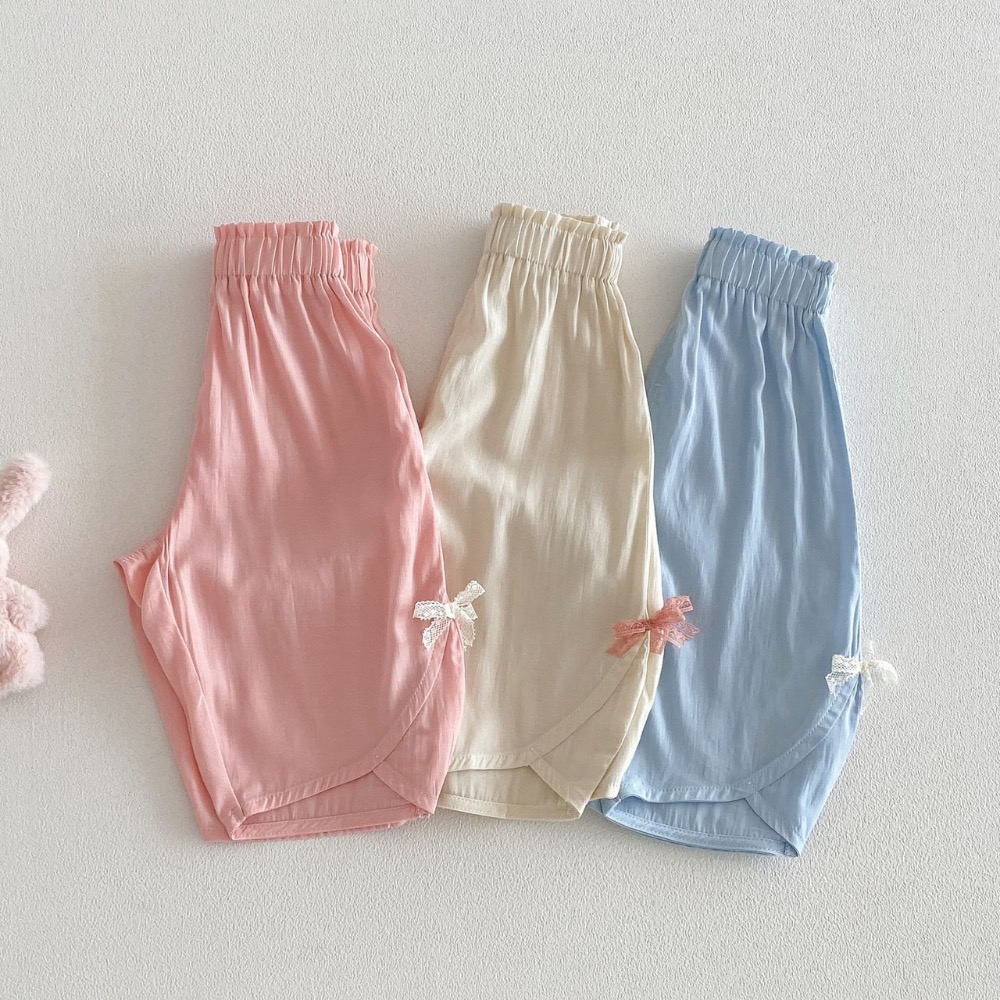 女寶夏季蝴蝶結冰絲防蚊褲-細節圖3