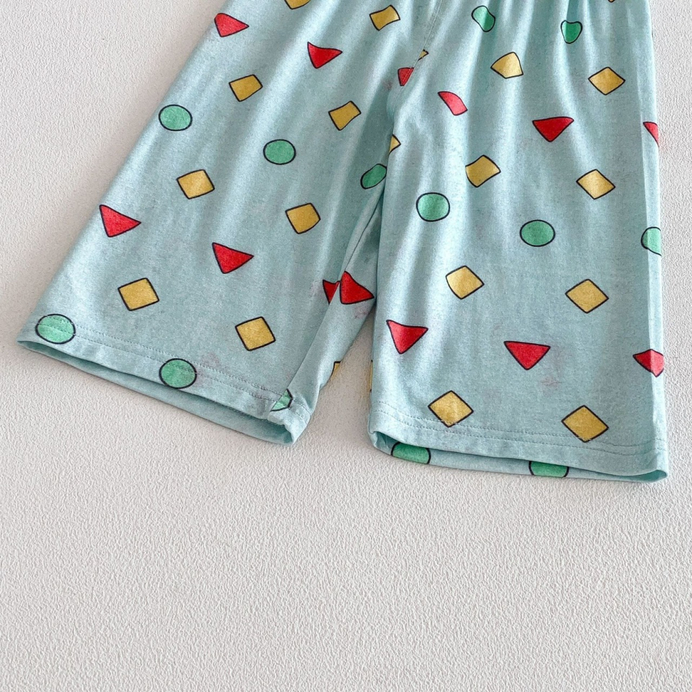 寶寶夏季塗鴉字母背心短褲兩件套居家服-細節圖8