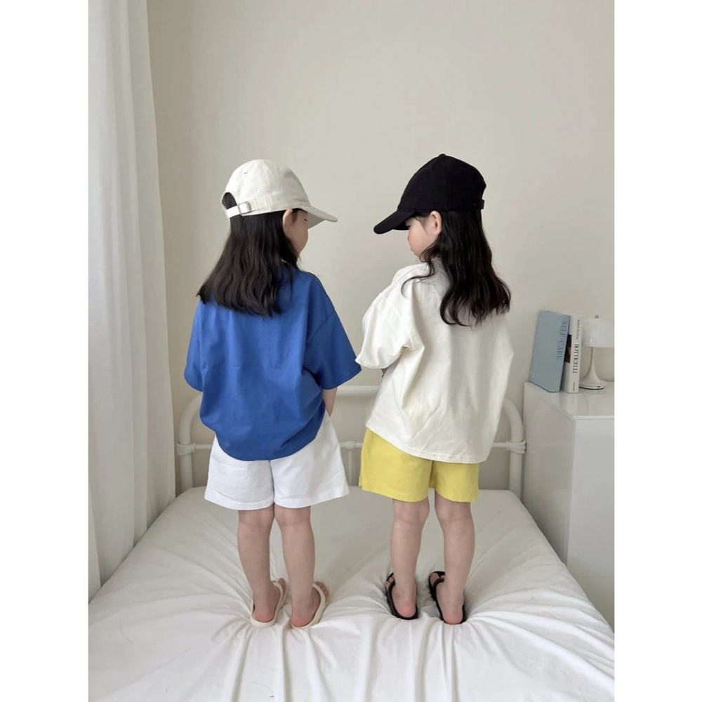 夏季兒童復古學院風兒童短棉 T-細節圖4