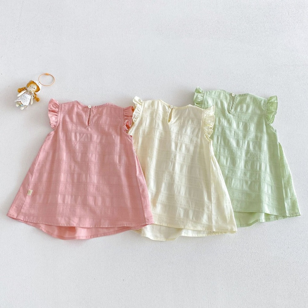 (出清) 芽芽家 - 女寶夏季蝴蝶結背心連衣裙-細節圖4