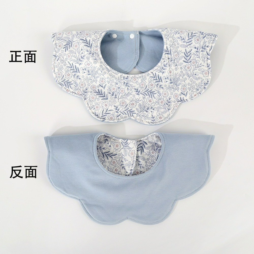 嬰兒花瓣雙面吸水口水圍兜-防水款-規格圖1