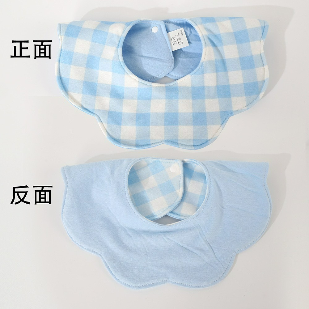 嬰兒花瓣雙面吸水口水圍兜-防水款-規格圖1