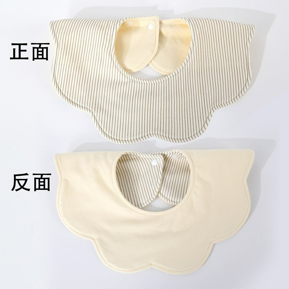 嬰兒花瓣雙面吸水口水圍兜-防水款-規格圖1