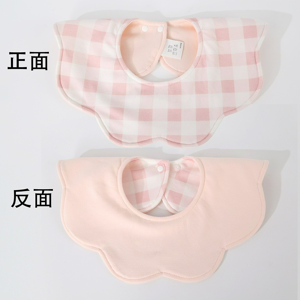 嬰兒花瓣雙面吸水口水圍兜-防水款-規格圖1