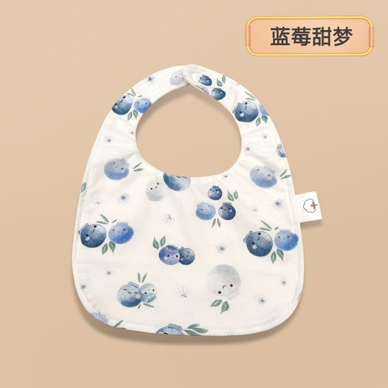 嬰兒花瓣雙面吸水口水圍兜-U型防水-規格圖1