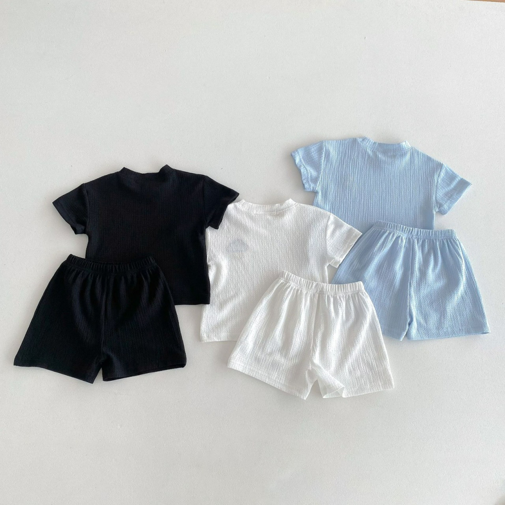 Angou中小童可愛天氣刺繡家居服套裝-細節圖3