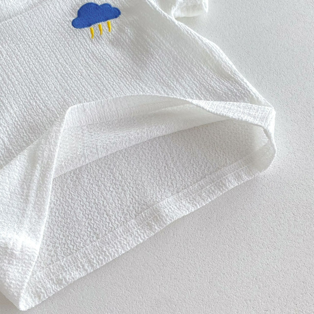 Angou中小童可愛天氣刺繡家居服套裝-細節圖9