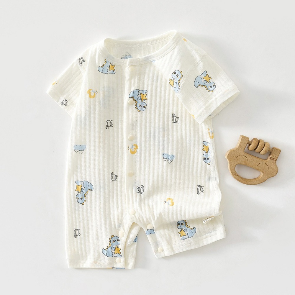 寶寶短袖連體透氣居家服包屁衣-規格圖10
