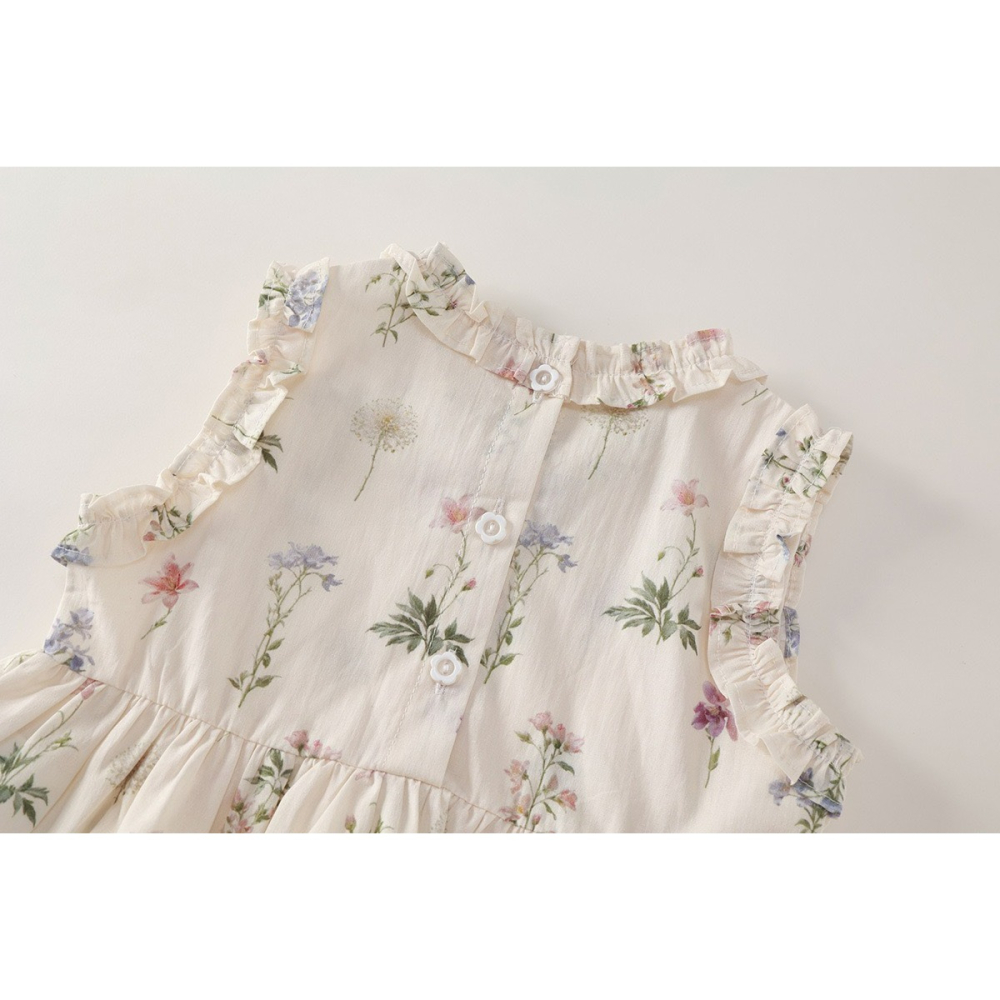 PREMIUM ICON 女童夏季清新碎花背心闊腿褲套裝-細節圖5