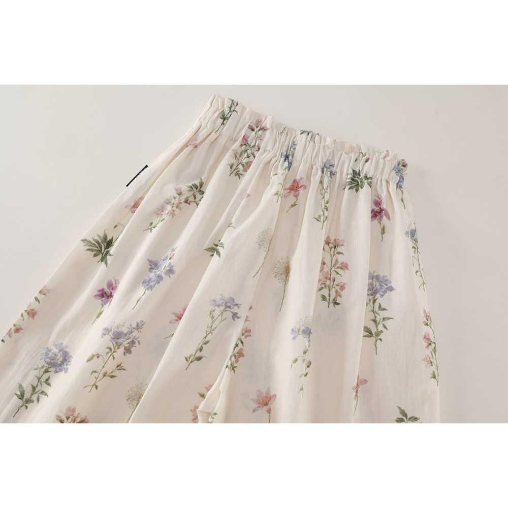 PREMIUM ICON 女童夏季清新碎花背心闊腿褲套裝-細節圖7
