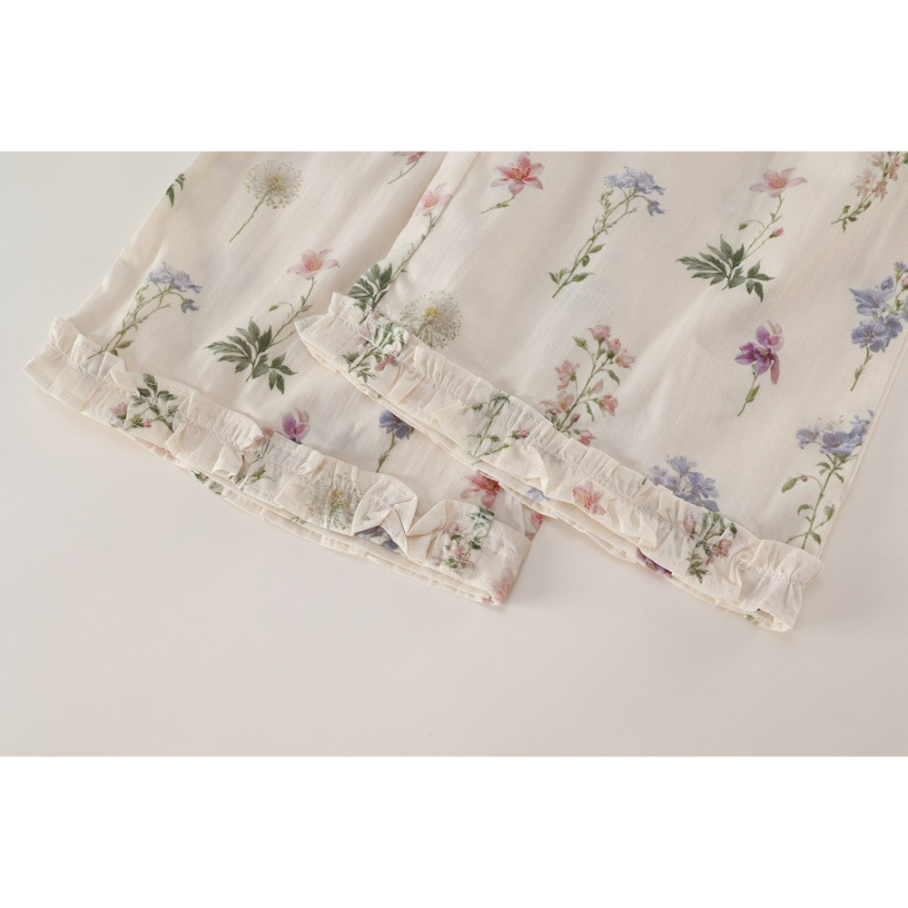 PREMIUM ICON 女童夏季清新碎花背心闊腿褲套裝-細節圖9