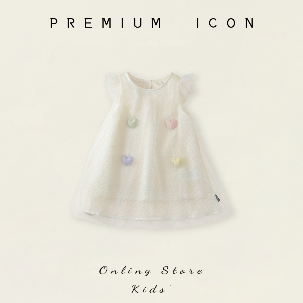 PREMIUM ICON 女童網紗拼接純色公主裙-規格圖10