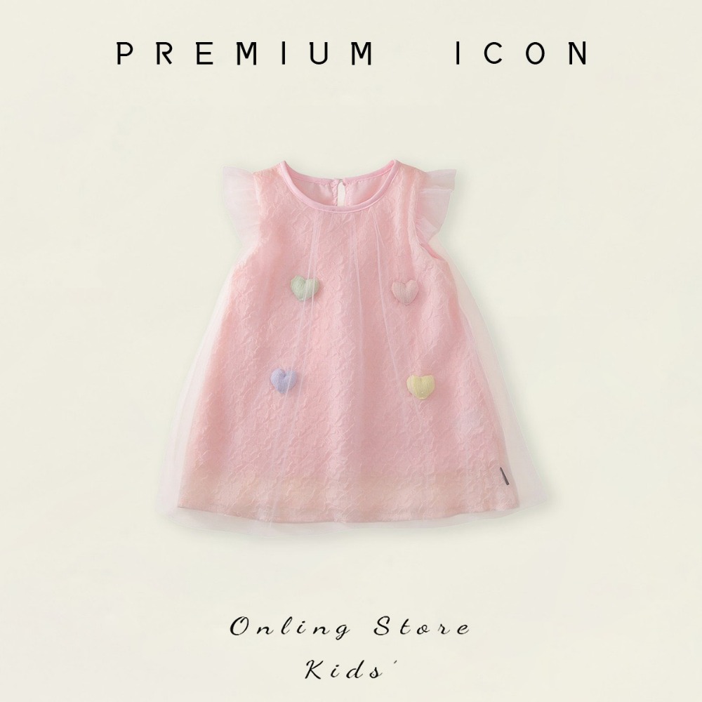 PREMIUM ICON 女童網紗拼接純色公主裙-規格圖10