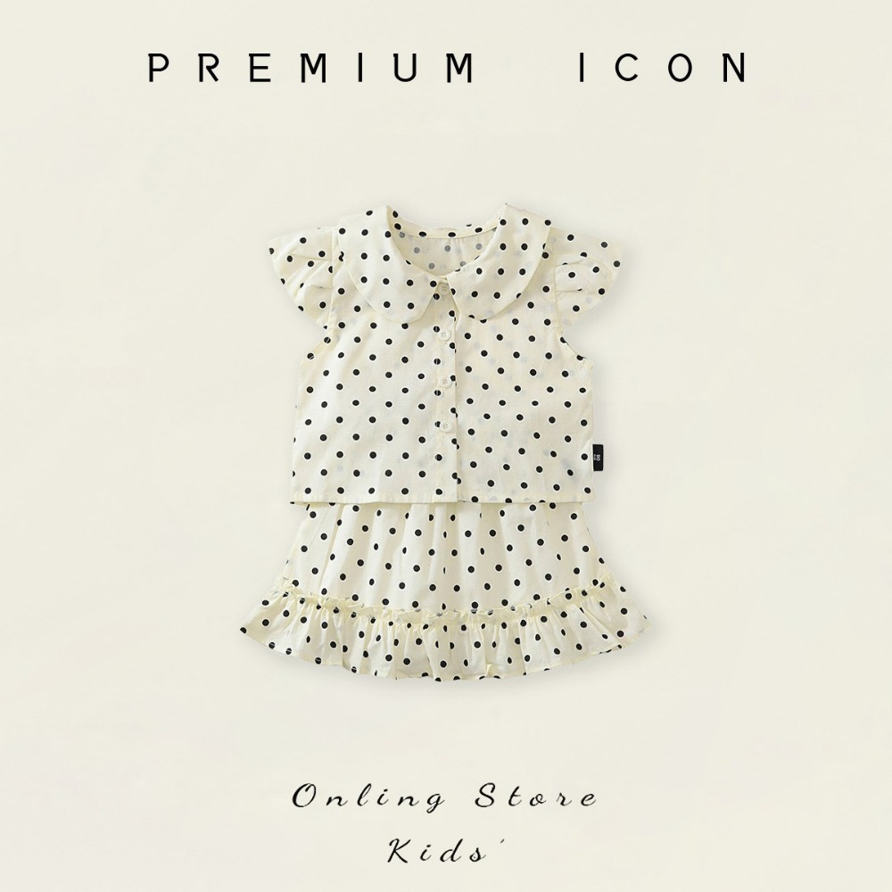 PREMIUM ICON 女童波點花邊半身裙套裝-規格圖7