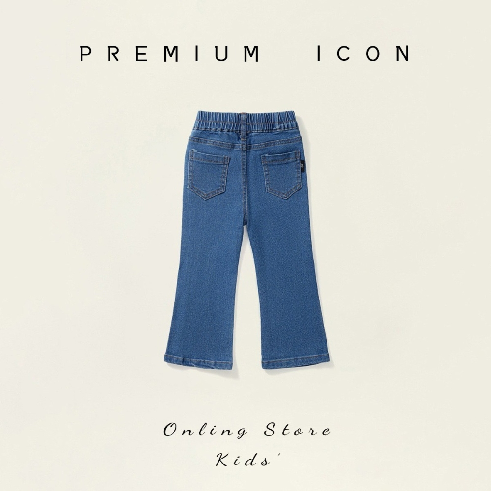 PREMIUM ICON 女童修身彈力喇叭褲-細節圖2
