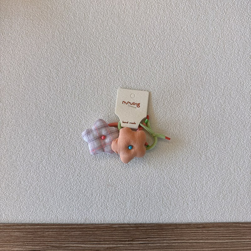 奶油花朵兒童髮圈 (8條/組)-細節圖3