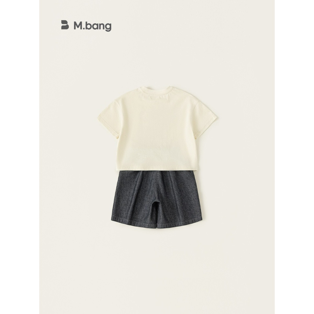 M.bang 兒童可愛印花T恤牛仔褲套裝-細節圖2