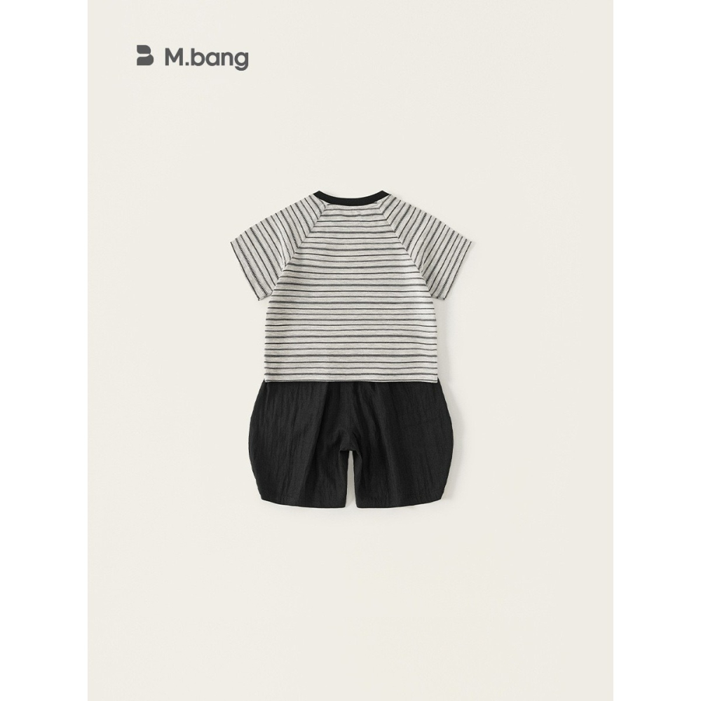 M.bang 兒童條紋休閒套裝-細節圖2