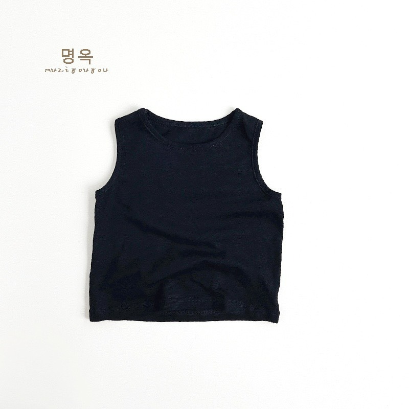 Muziyouyou 兒童日系純色無袖竹節棉背心-規格圖8