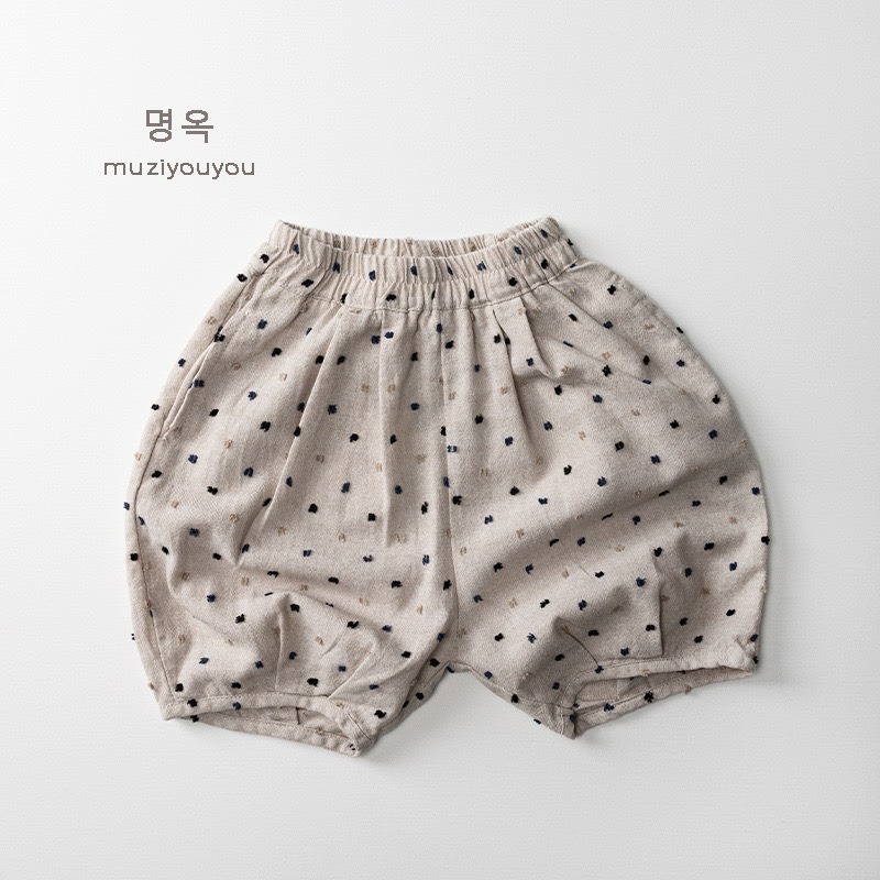 Muziyouyou 兒童日系奶油棉麻燈籠褲-規格圖9